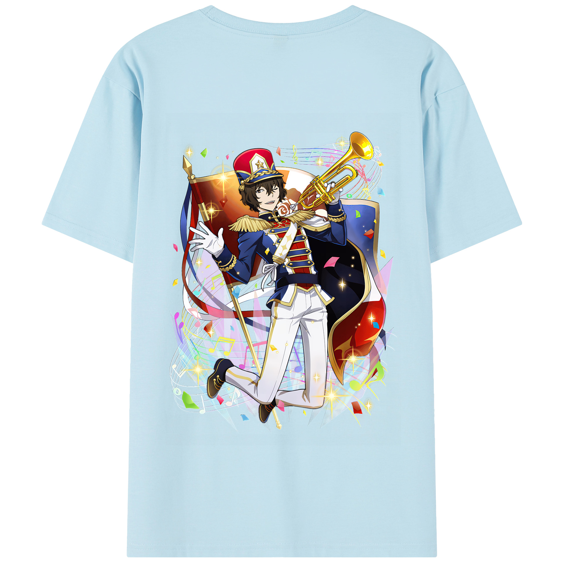 （画像用） 文豪ストレイドッグス Bungo Stray Dogs 綿100％半袖Tシャツ（背面プリント）